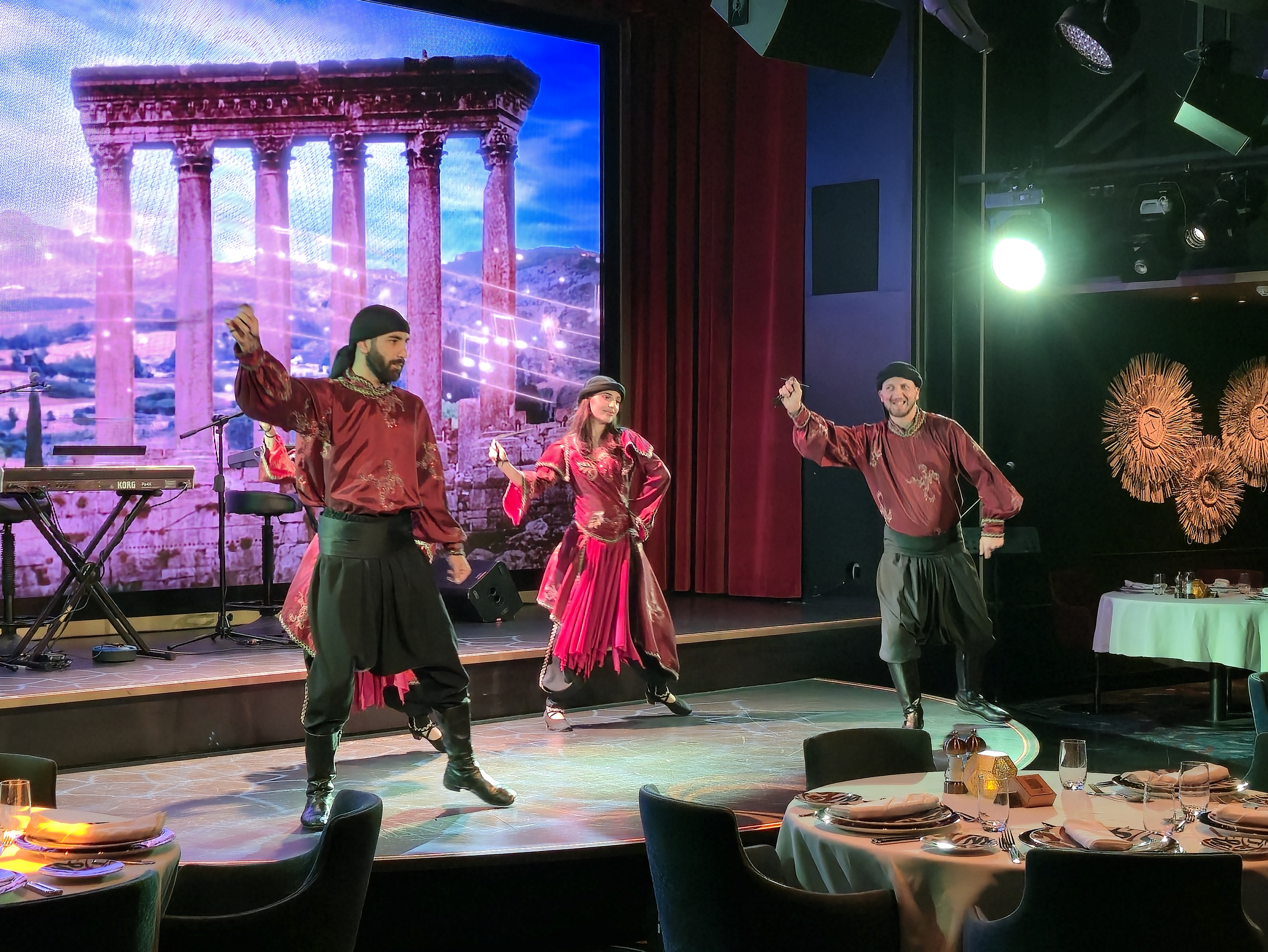 Traditional dance performance at Layalina