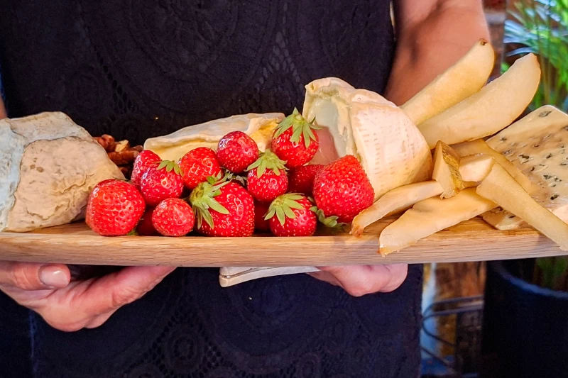 Cheese and Strawberries
