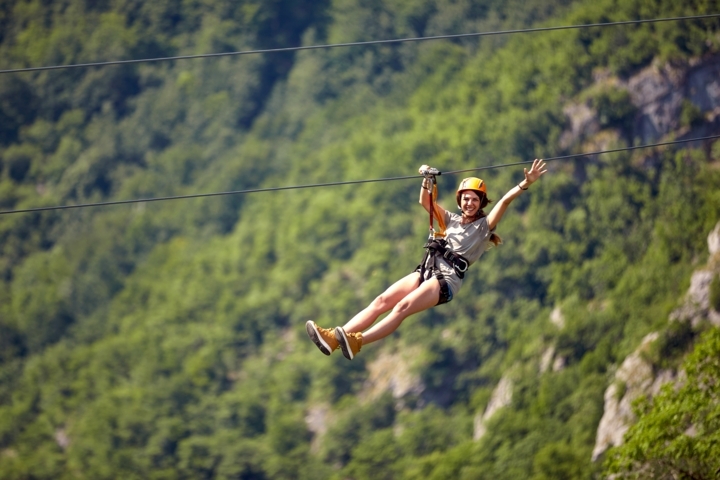 Zipline im Wald