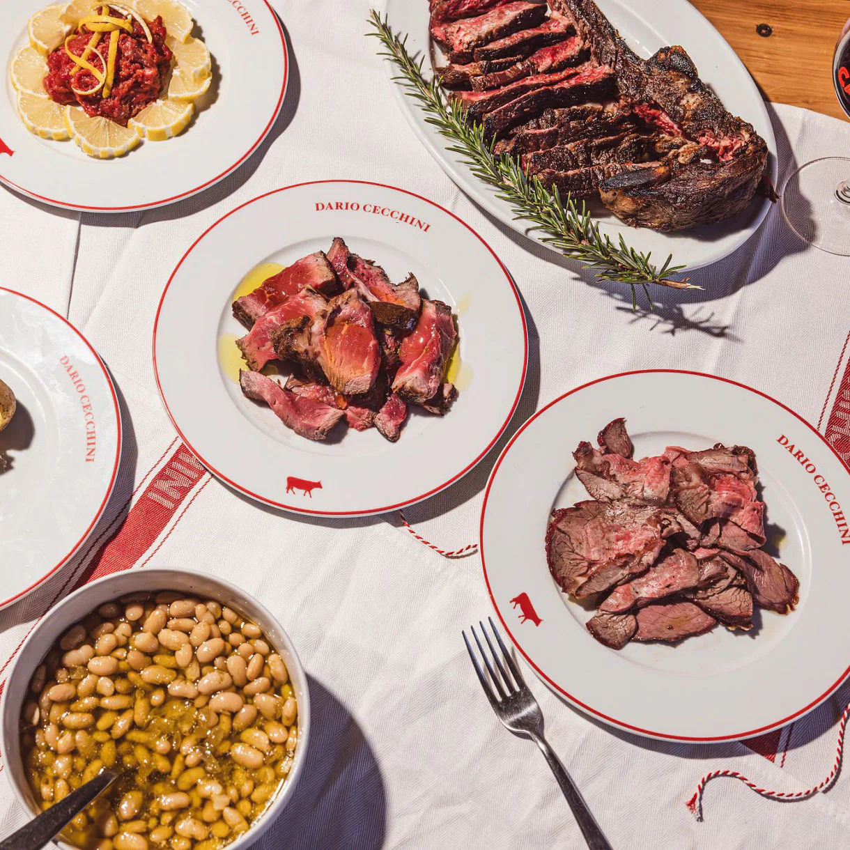 Cortes de carne selecionados.