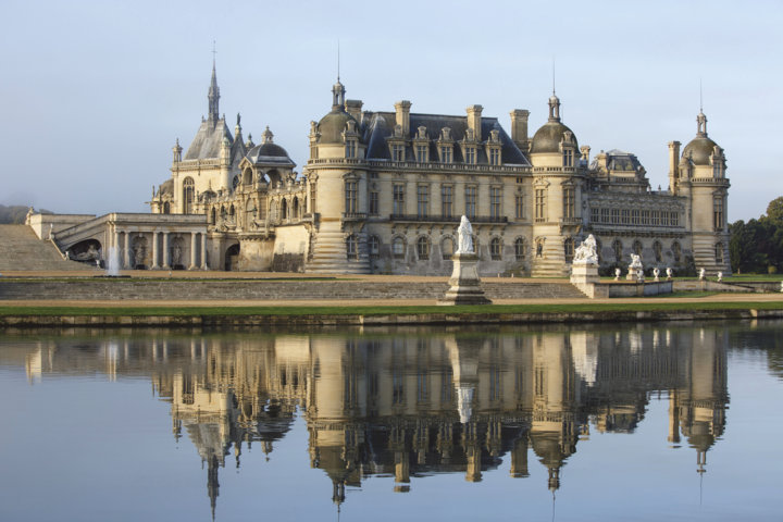 Château de Chantilly, a orillas del Sena, en Francia.