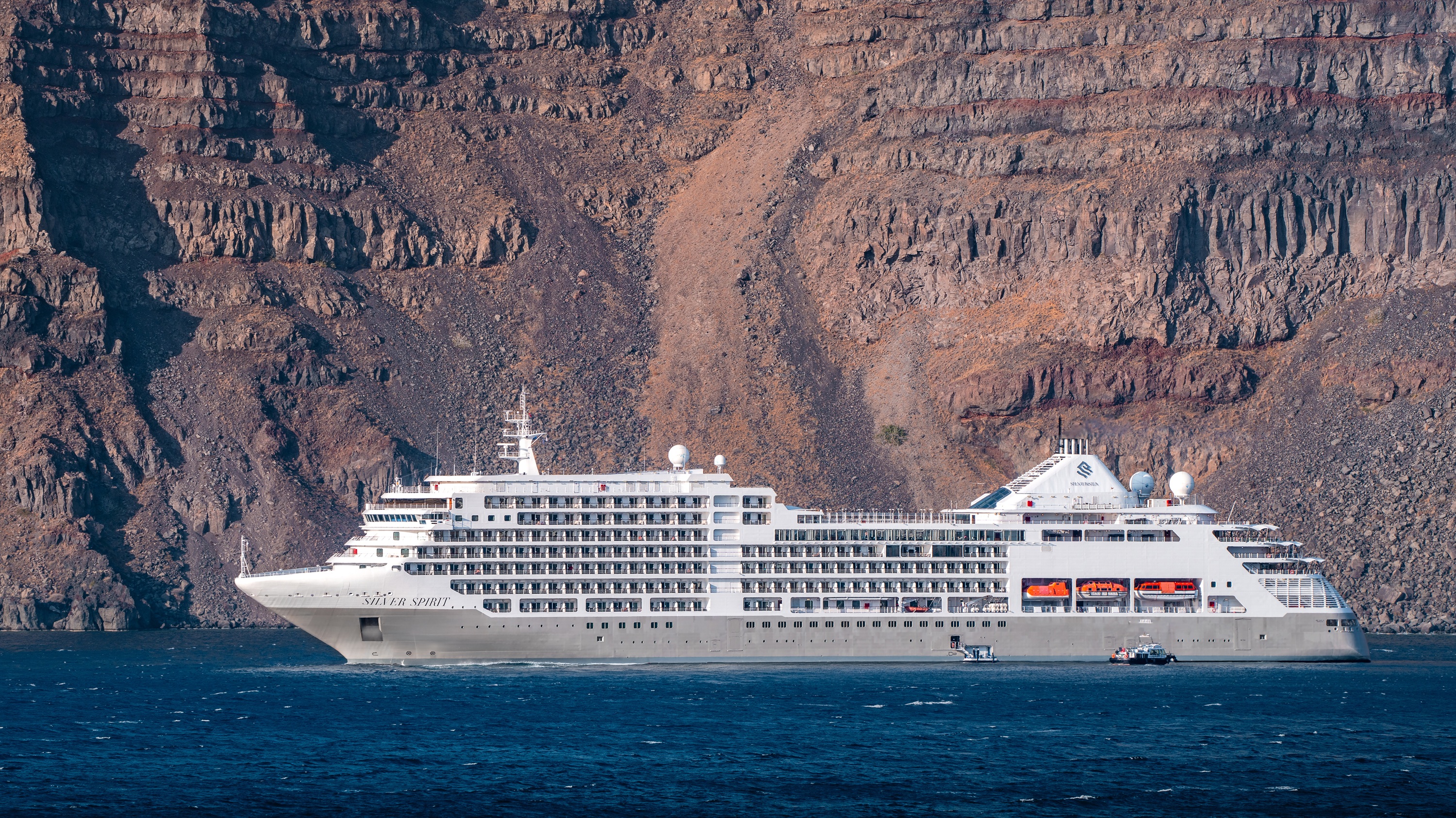 Silver Spirit a Santorini, Grecia.