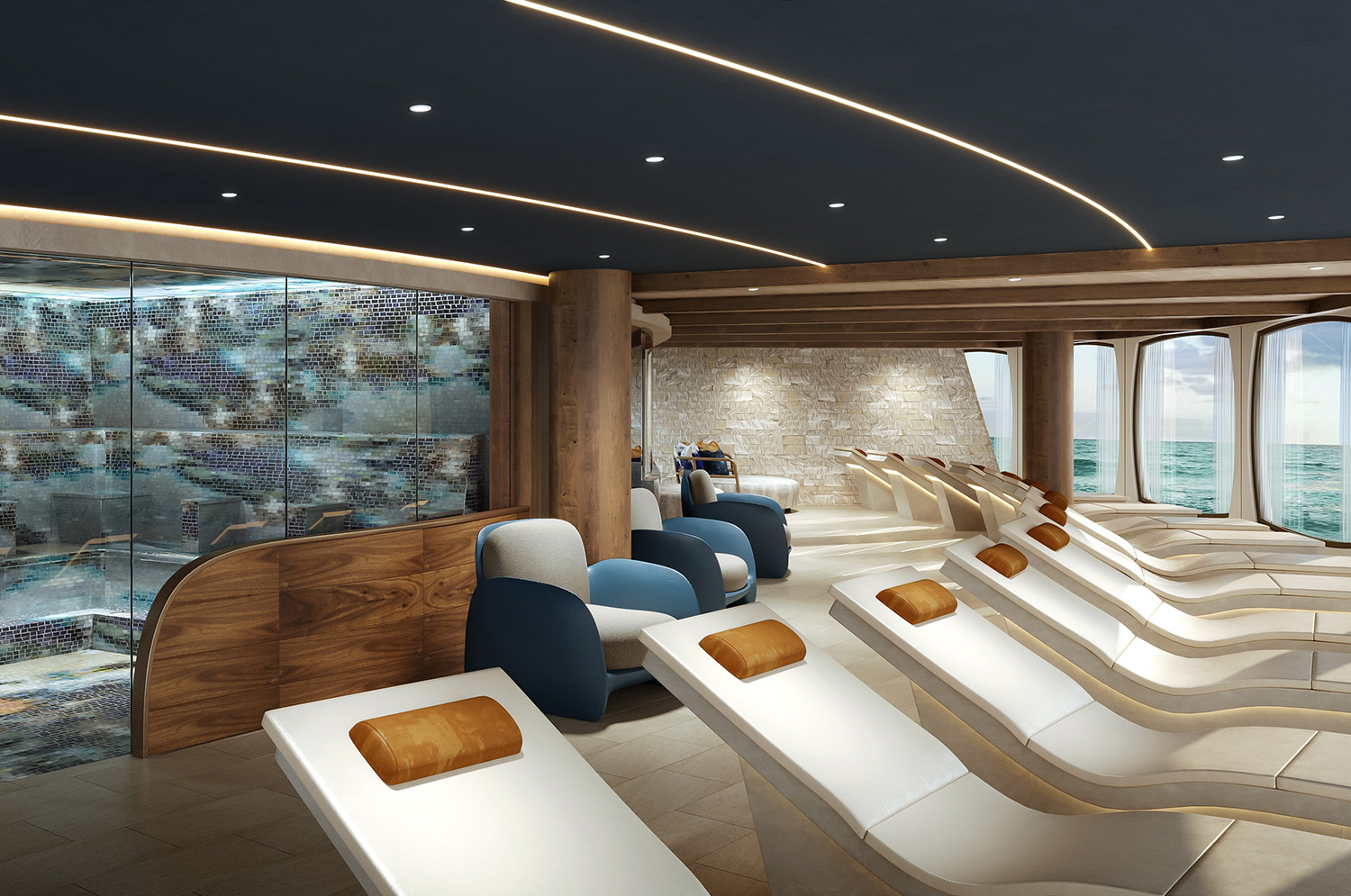 Spa heated Loungers