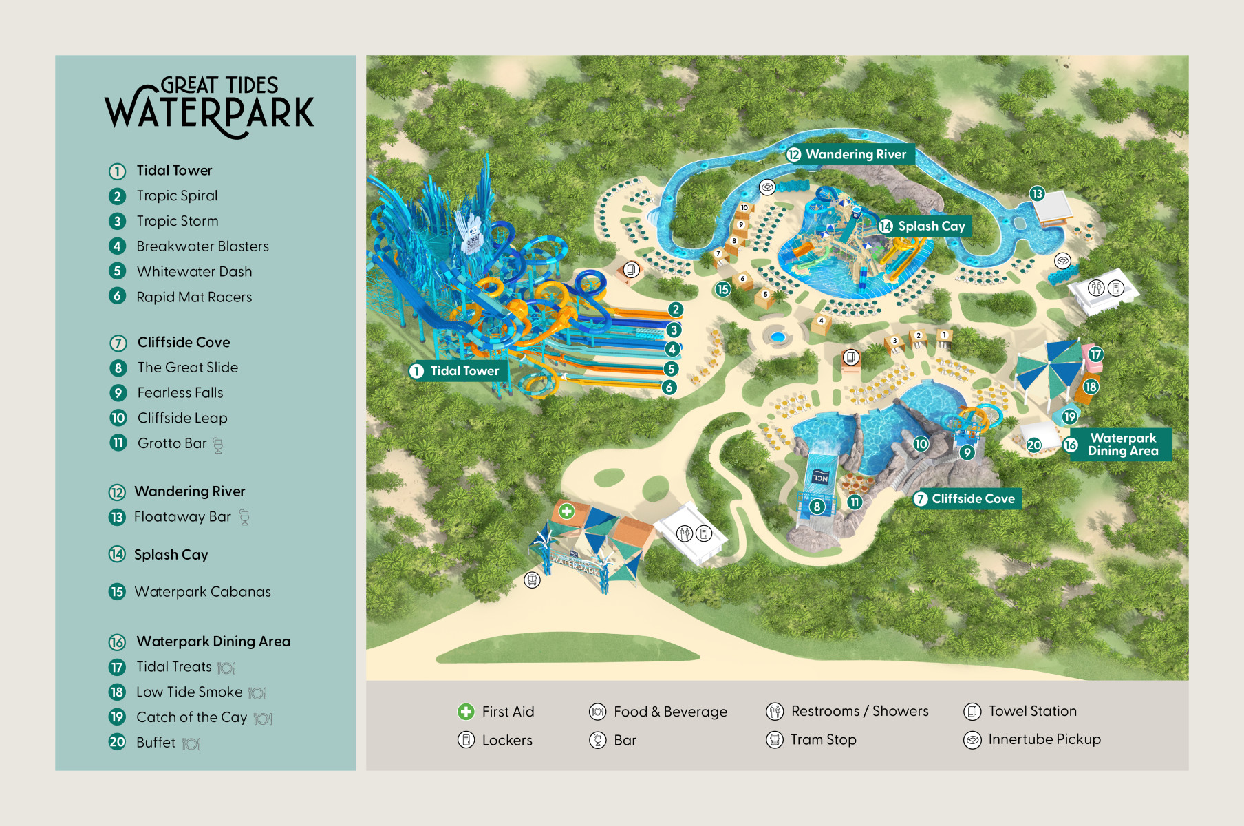 Great Tides Waterpark Map