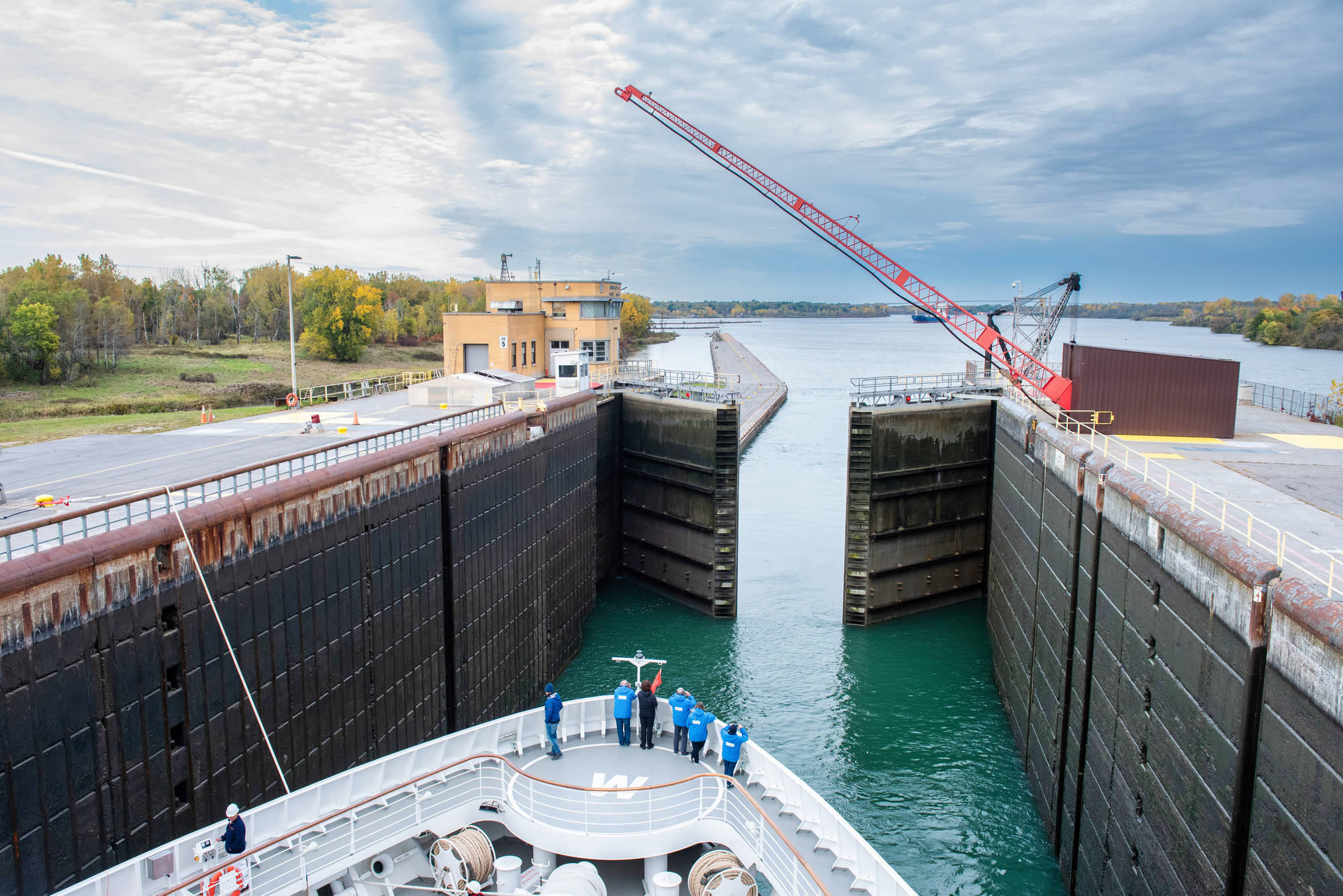 Thanks to the small size of the ship, guests can experience numerous passages through locks.