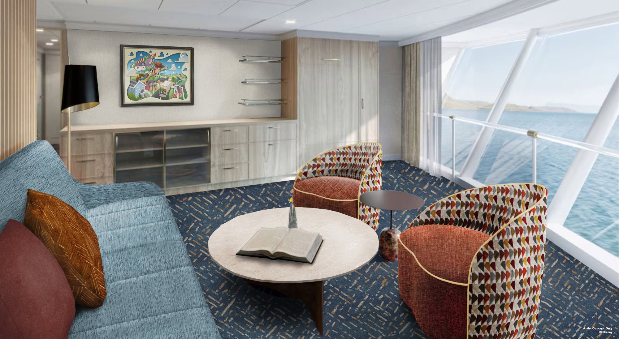 Oceanview rooms themed to Disney and Pixar’s Toy Story
